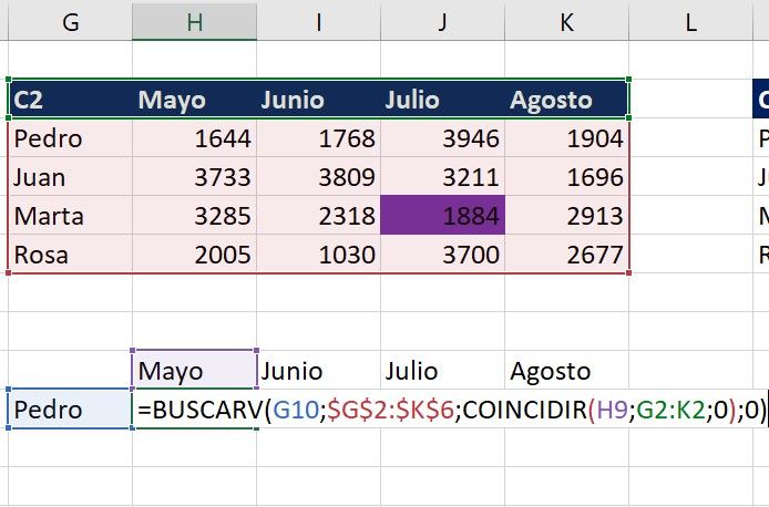 Función COINCIDIR 02