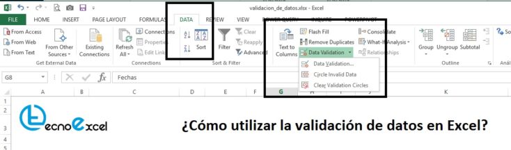 Validación de datos en Excel