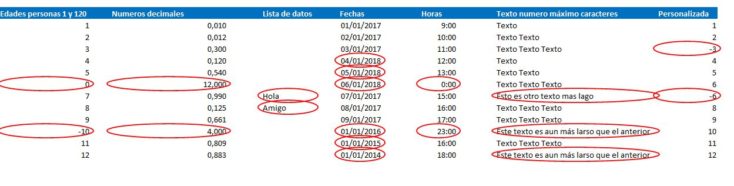 Validación de datos en Excel